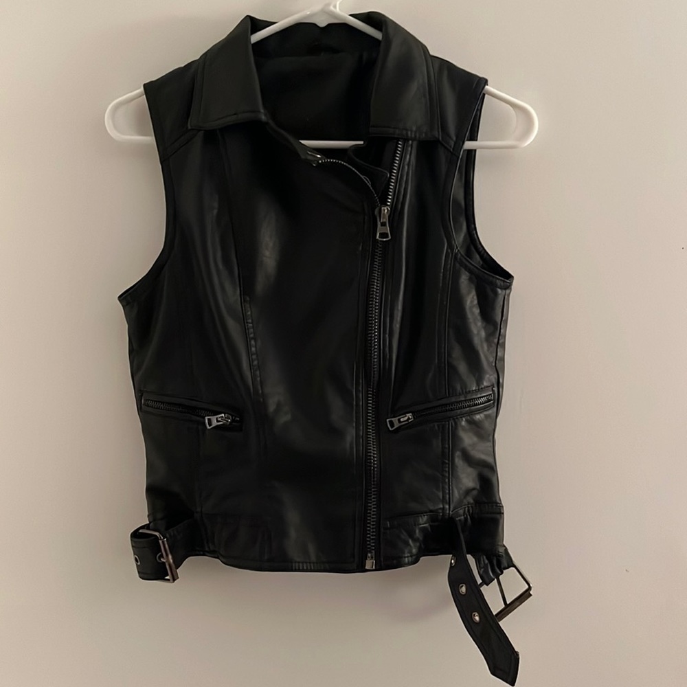Faux Leather Vest
